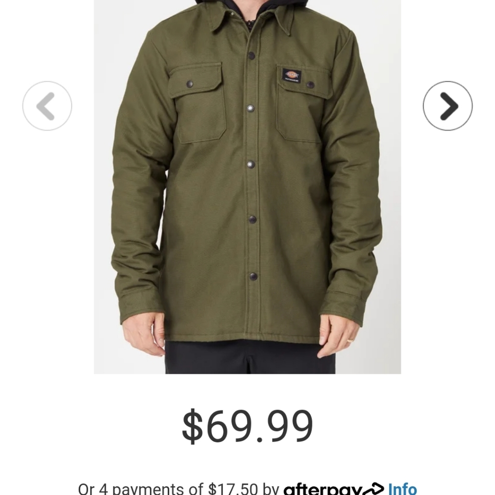 Dickies Hooded Denim Jacket Olive
